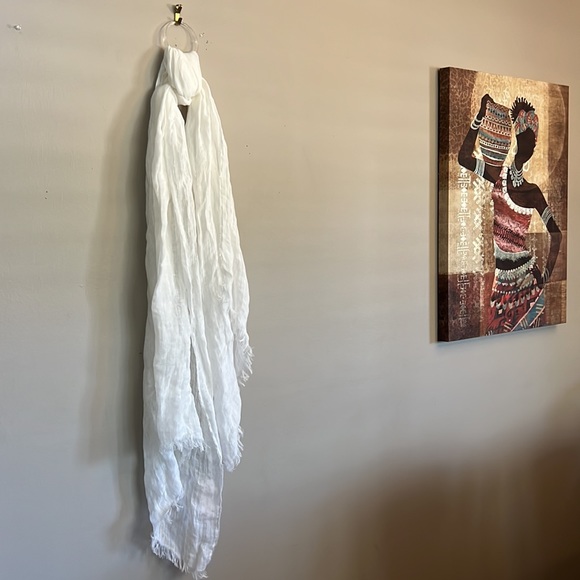 SASSO + SMYTH 100% LINEN SCARF. - Picture 3 of 8